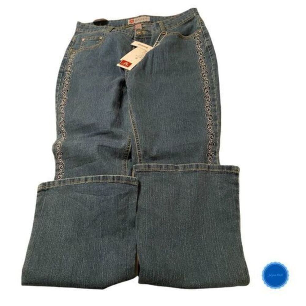 Embroidered Bootcut Jeans